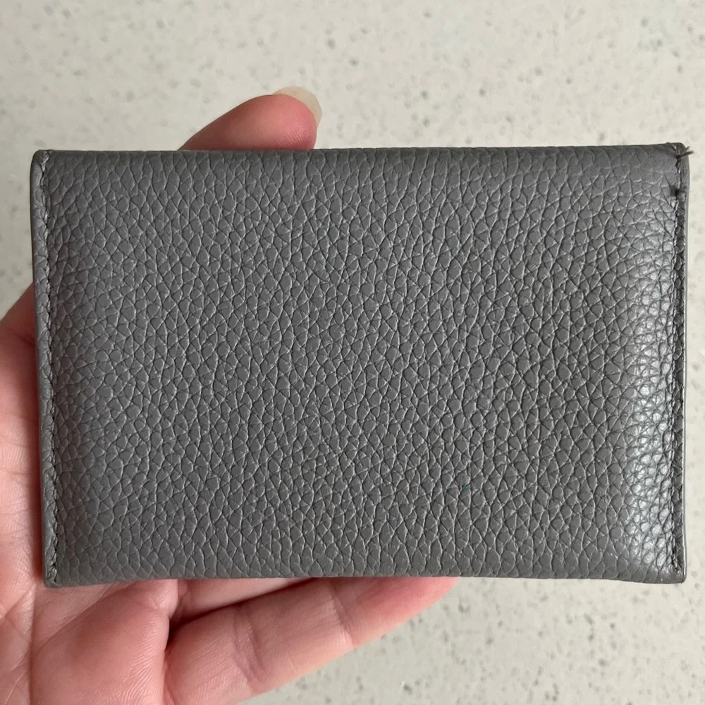 Alexander McQueen Grey Leather Envelope Card Holder - Picture 13 of 13